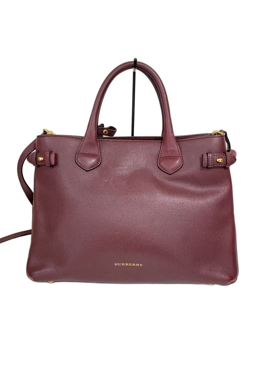 BURBERRY Handbag Tote Bag Shoulder Strap 2-Way Bucket Banner BRD Solid