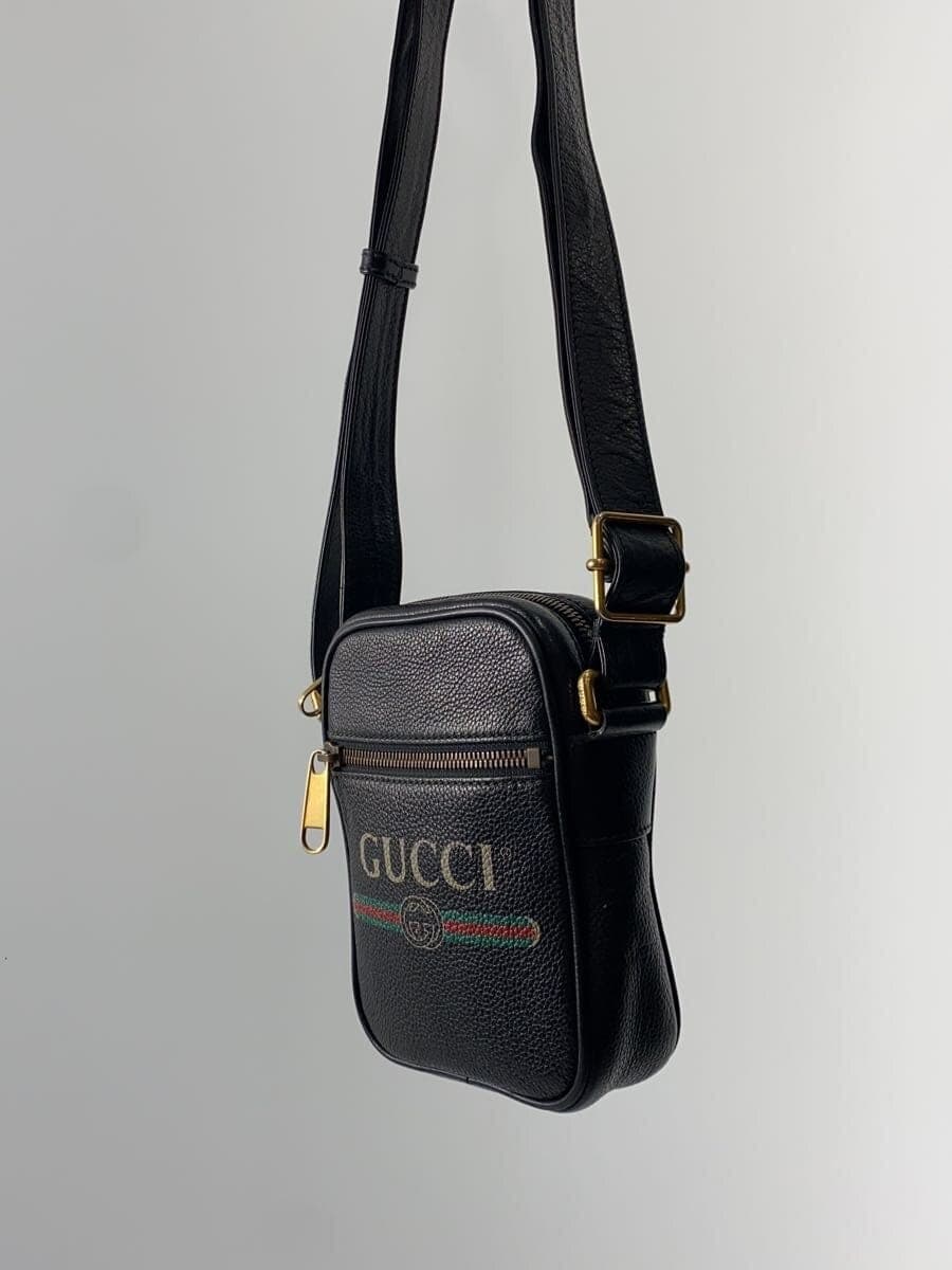 GUCCI Shoulder Bag Leather Black 574803 2