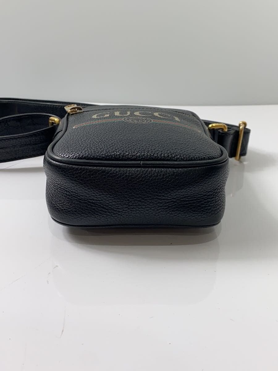 GUCCI Shoulder Bag Leather Black 574803 4