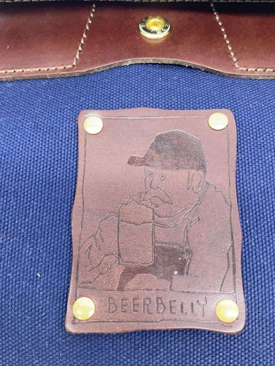 BEER BELLY Tote Bag Canvas NVY Solid 5