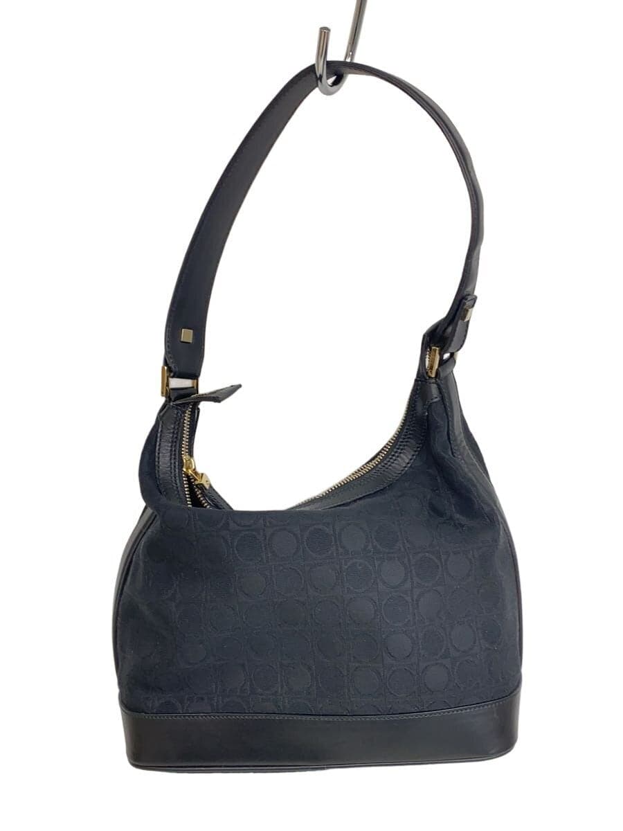 Salvatore Ferragamo Handbag Canvas BLK All Over Pattern AU-21 3343