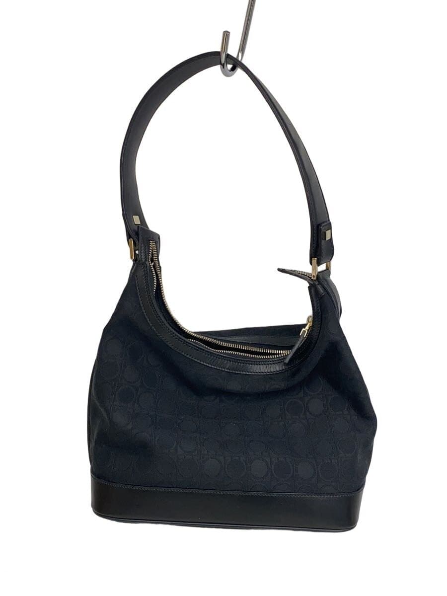 Salvatore Ferragamo Handbag Canvas BLK All Over Pattern AU-21 3343 3