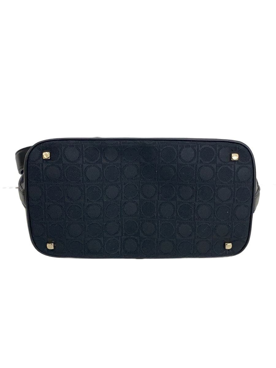 Salvatore Ferragamo Handbag Canvas BLK All Over Pattern AU-21 3343 4