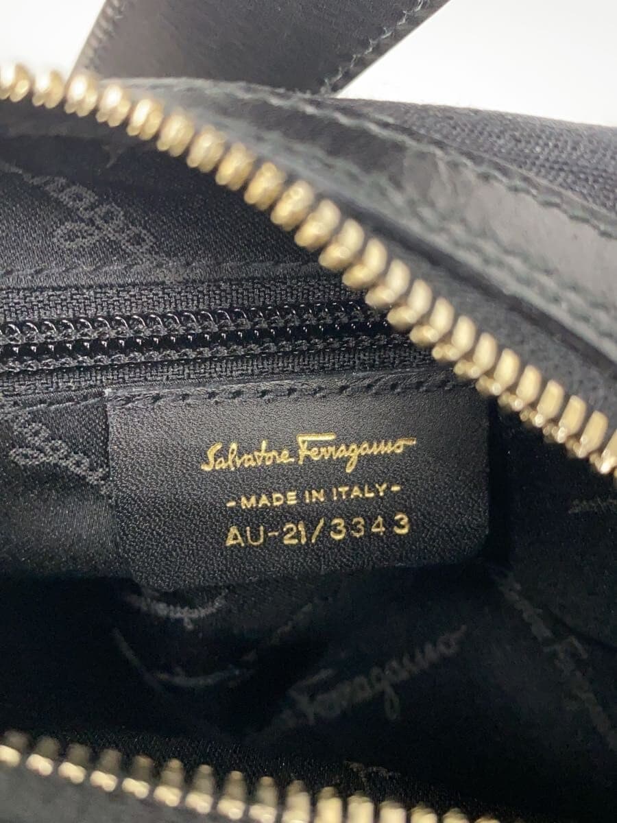 Salvatore Ferragamo Handbag Canvas BLK All Over Pattern AU-21 3343 5