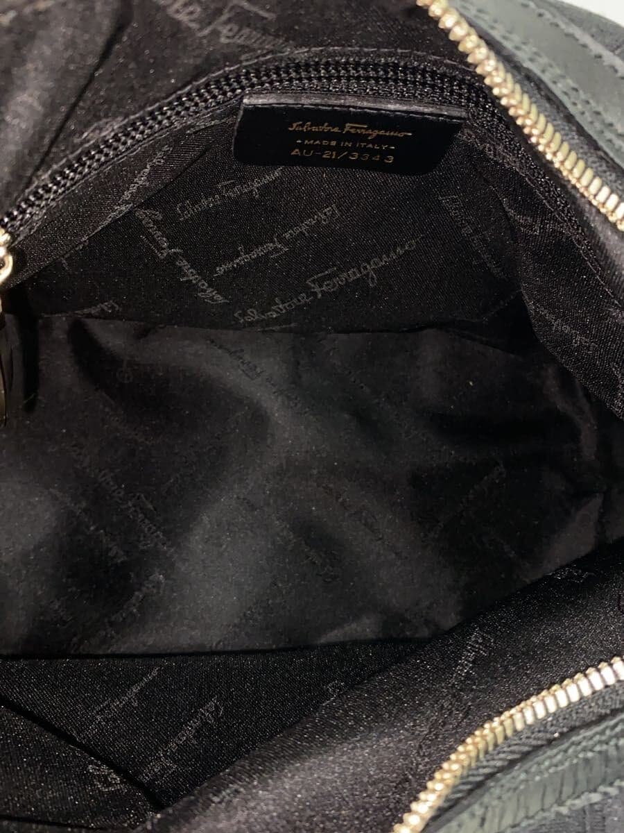 Salvatore Ferragamo Handbag Canvas BLK All Over Pattern AU-21 3343 6