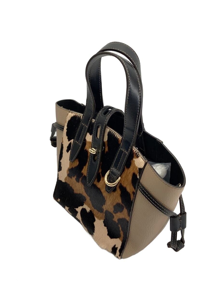 FURLA Handbag Leather Camel All Over Pattern 2