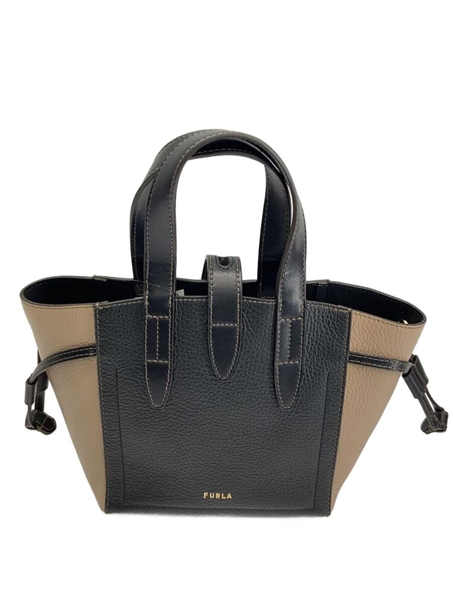 FURLA Handbag Leather Camel All Over Pattern 3