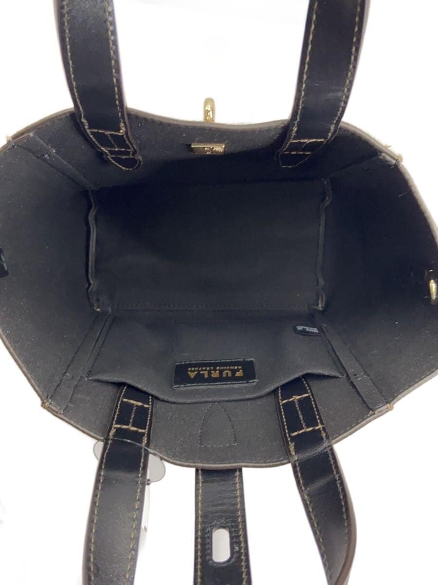 FURLA Handbag Leather Camel All Over Pattern 6