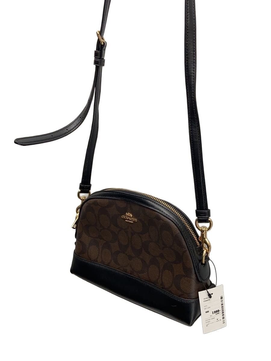 COACH Shoulder Bag Brown All Over Pattern 2