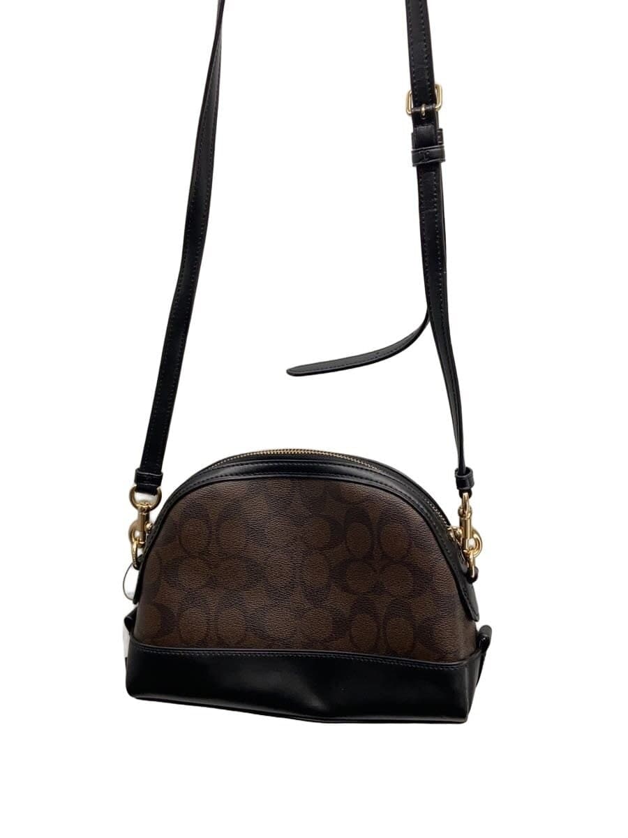 COACH Shoulder Bag Brown All Over Pattern 3