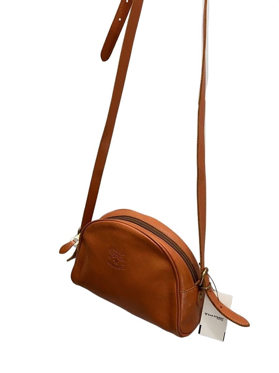 IL BISONTE Half Moon Shoulder Bag Leather Camel 2