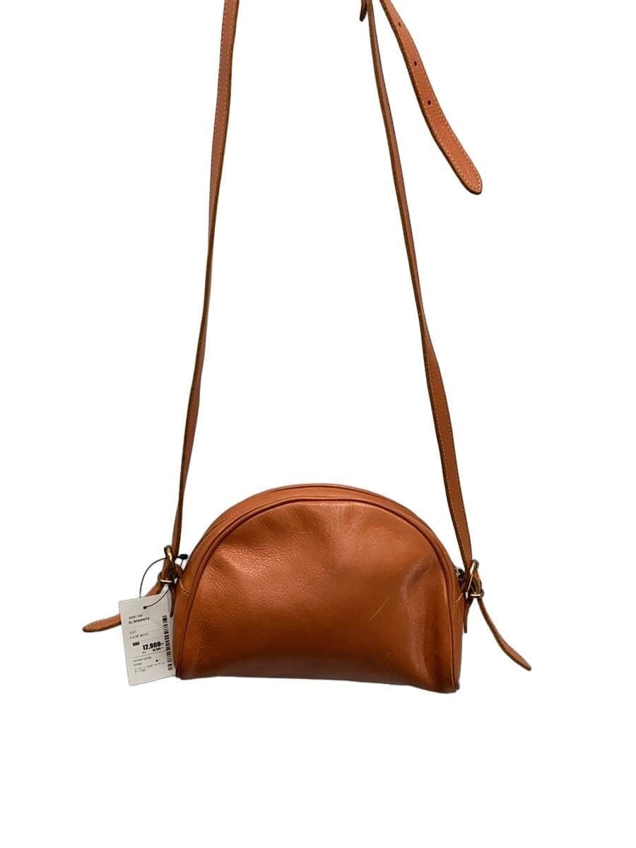 IL BISONTE Half Moon Shoulder Bag Leather Camel 3