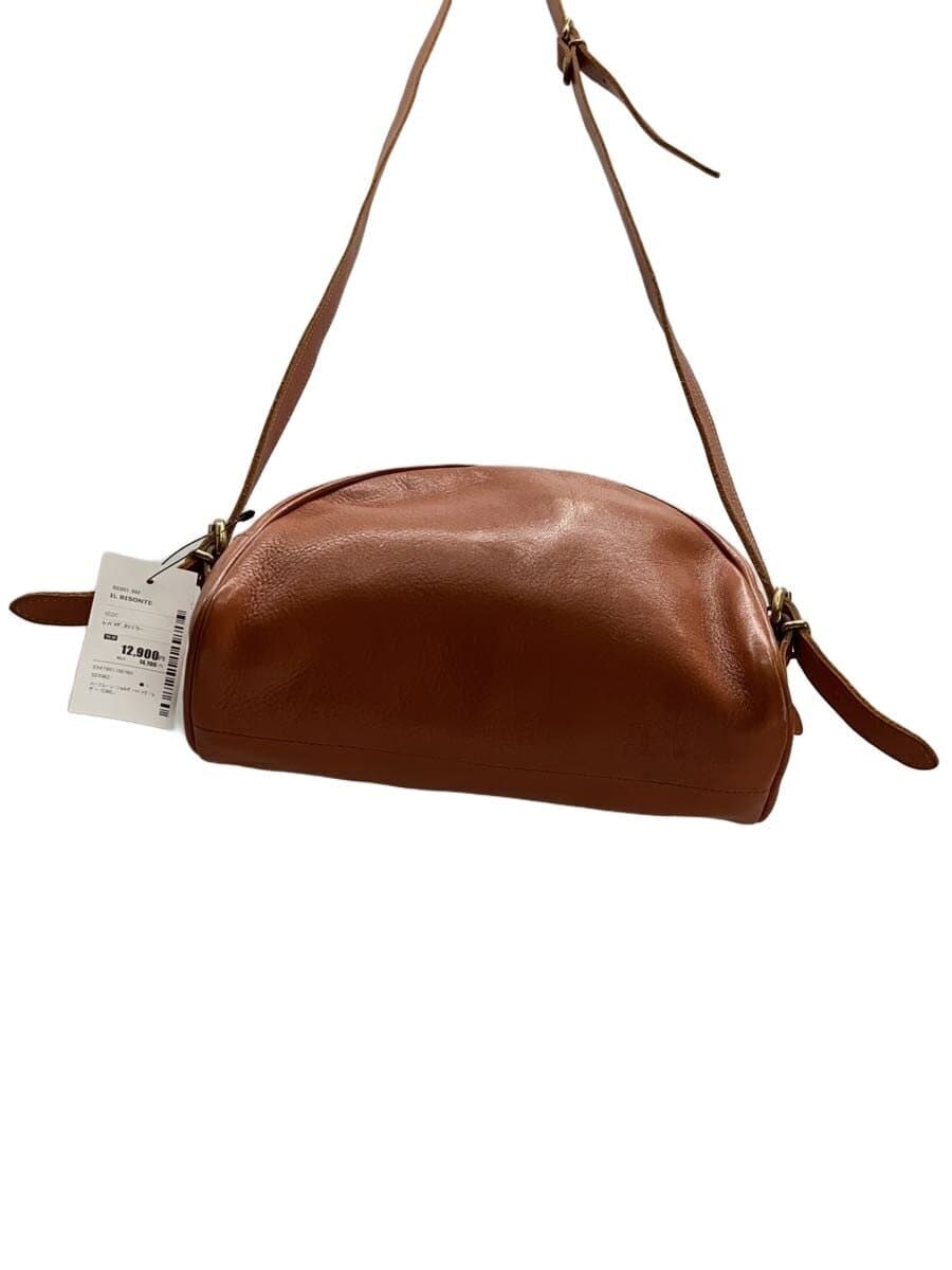 IL BISONTE Half Moon Shoulder Bag Leather Camel 4
