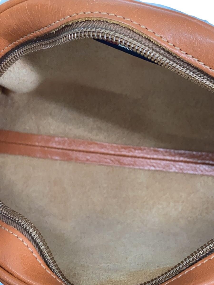 IL BISONTE Half Moon Shoulder Bag Leather Camel 6