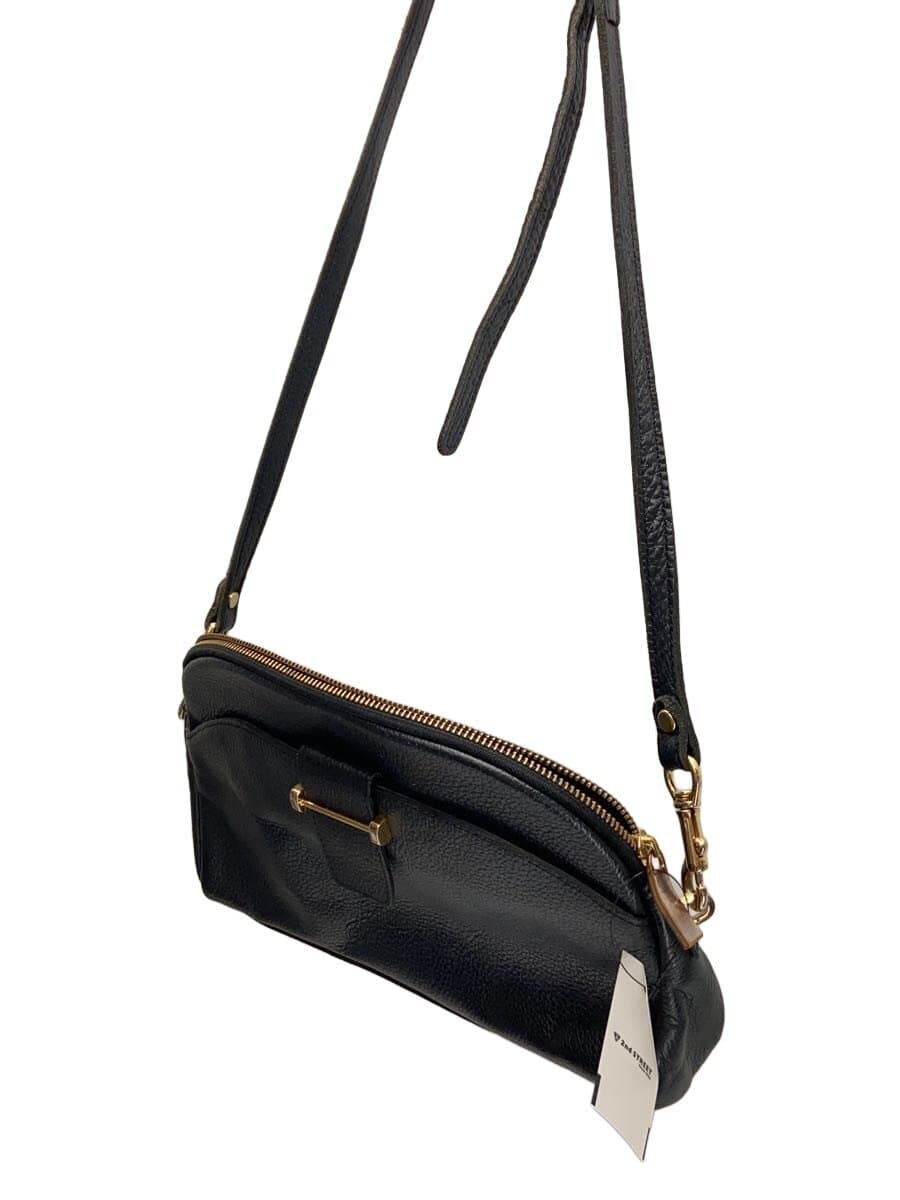 Other Brand Shoulder Bag Leather Black Solid 2
