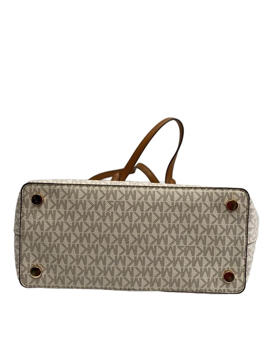 MICHAEL KORS 30T9GBFY2B Tote Bag Leather White All-over Pattern 4