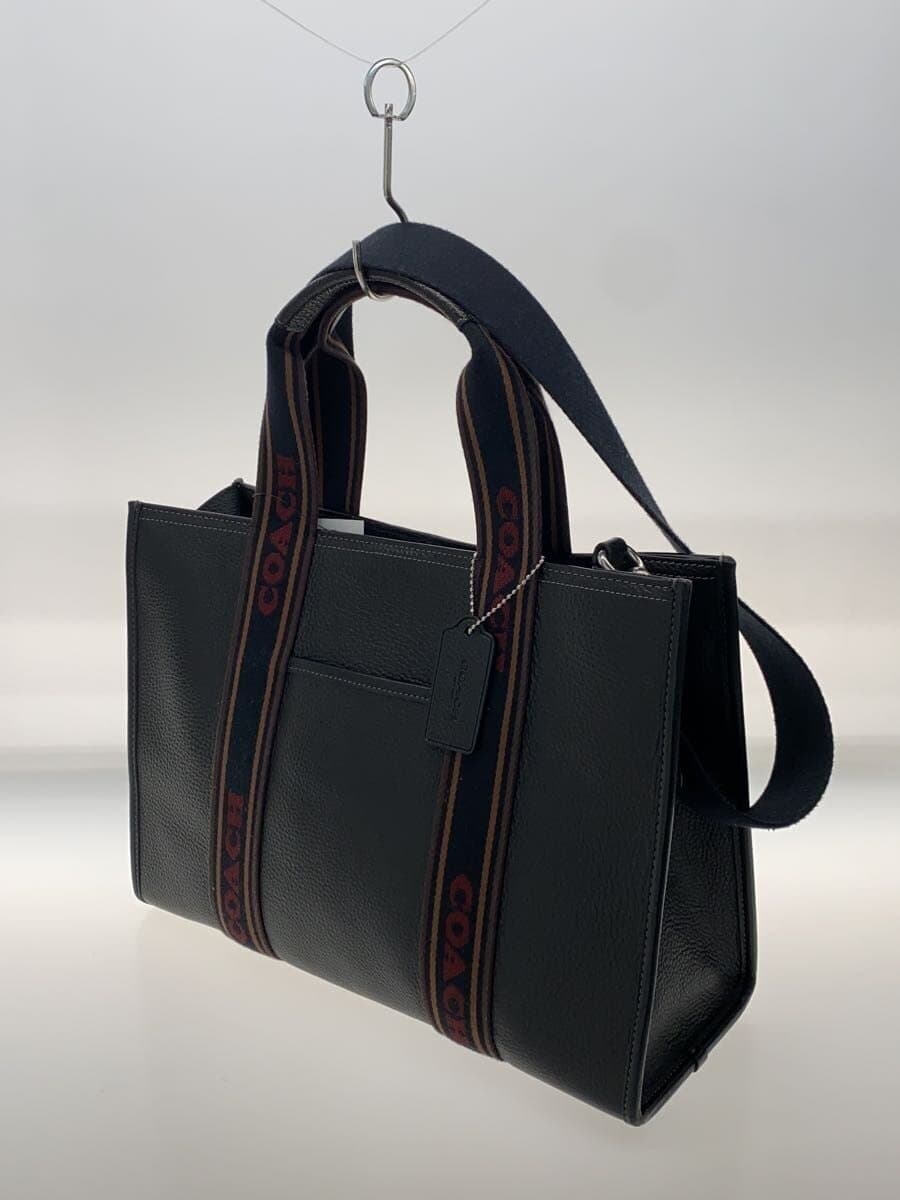 COACH Handbag Leather BLK CM716 2