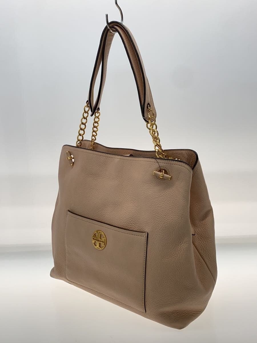 TORY BURCH Chelsea Slouchy Leather Tote Tote Bag Leather BEG Solid 2