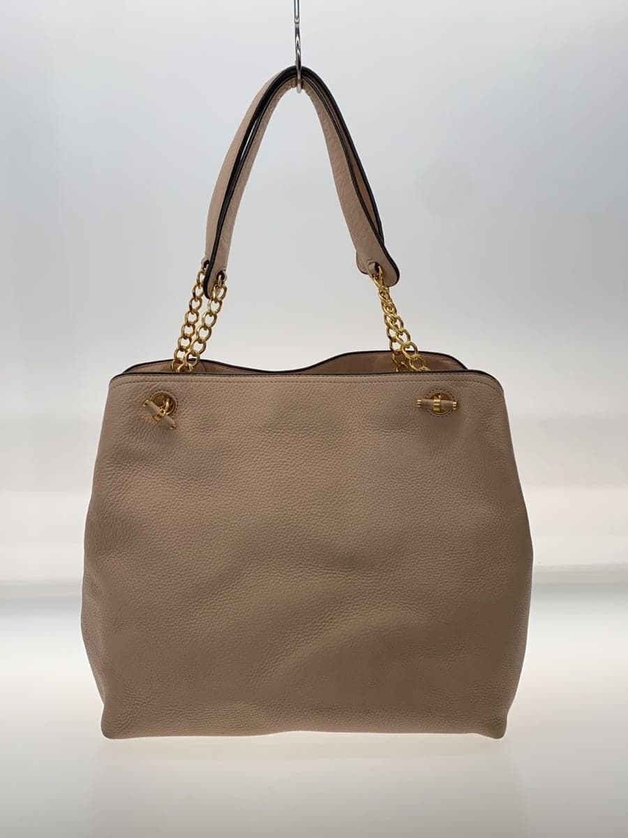 TORY BURCH Chelsea Slouchy Leather Tote Tote Bag Leather BEG Solid 3