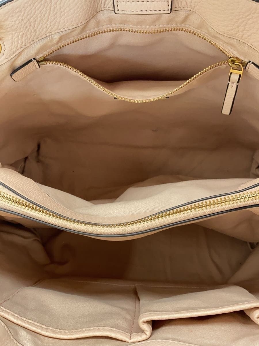 TORY BURCH Chelsea Slouchy Leather Tote Tote Bag Leather BEG Solid 6