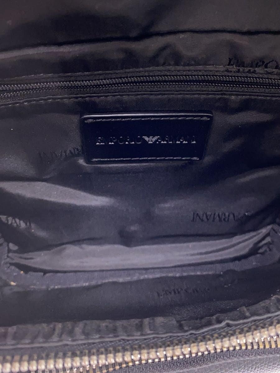 EMPORIO ARMANI Waist Bag Leather BLK Y40238 Y138E 81072 6