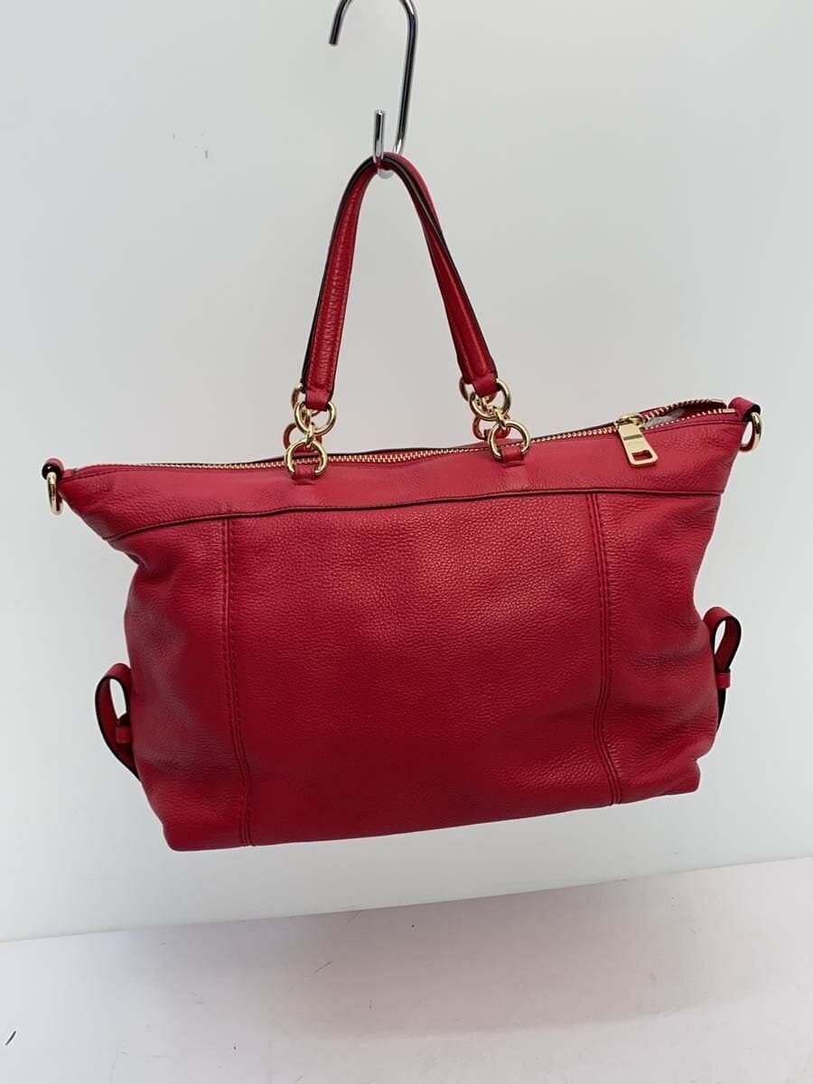 COACH Tote Bag Leather PNK F59325 Corner Scuff 3