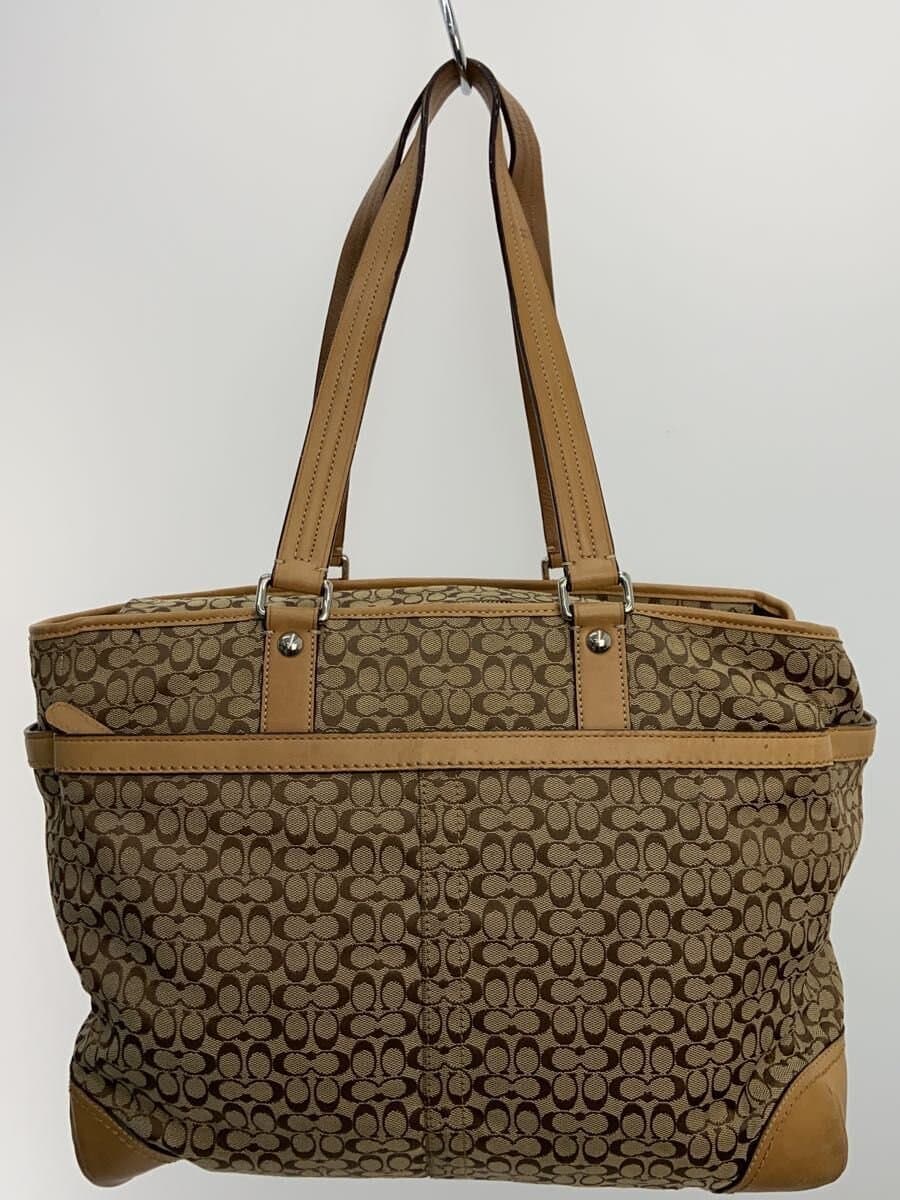 COACH Bag Canvas BEG All Over Pattern F13813 3