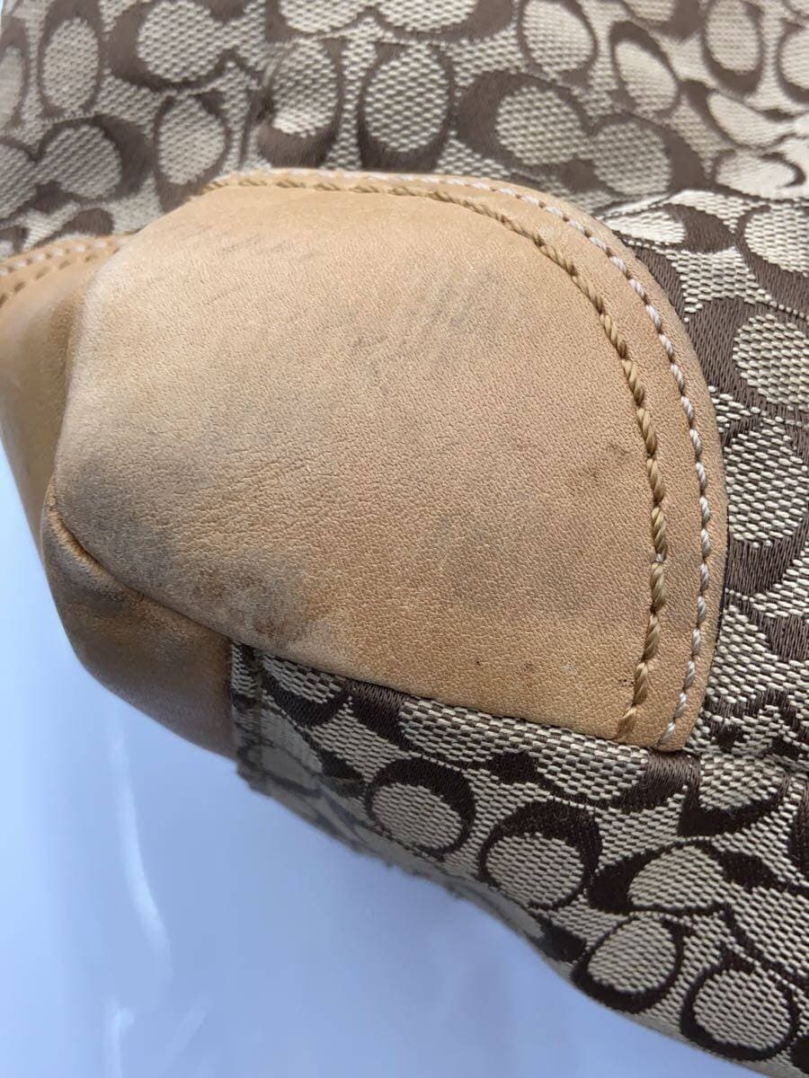 COACH Bag Canvas BEG All Over Pattern F13813 8