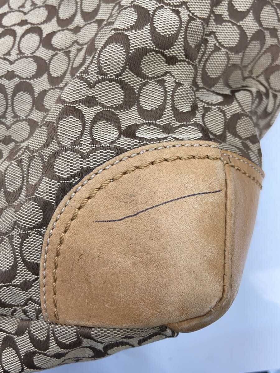 COACH Bag Canvas BEG All Over Pattern F13813 9