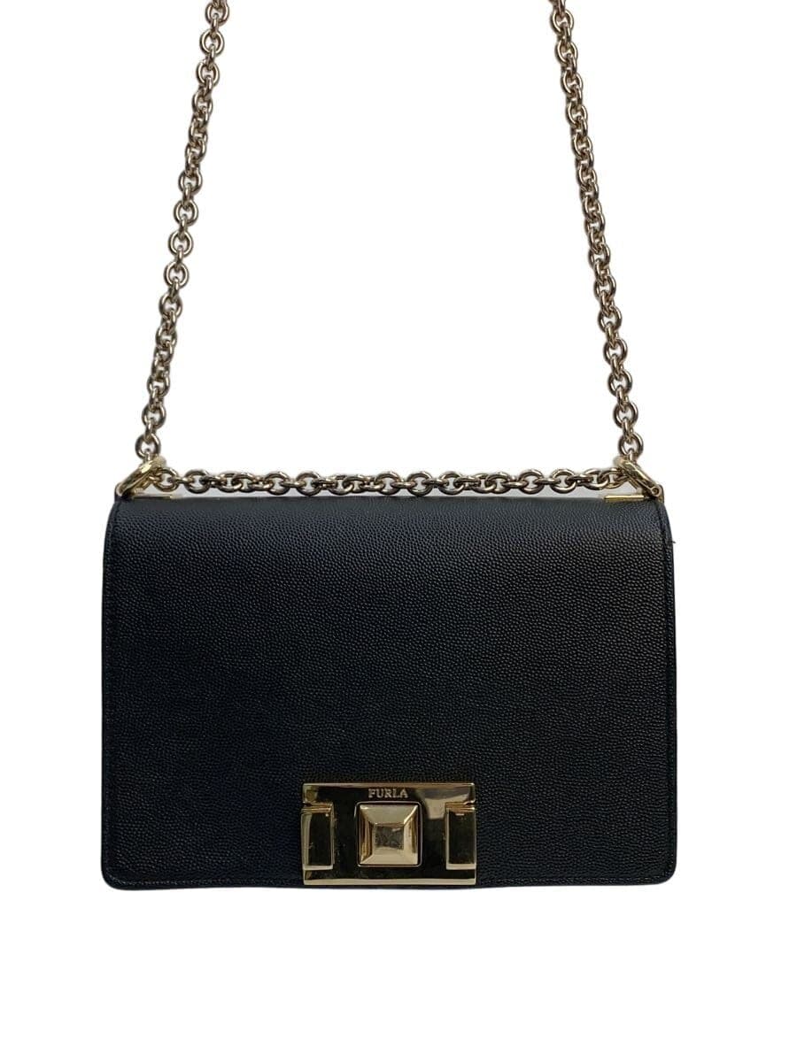 FURLA Shoulder Bag Leather BLK Solid 293863