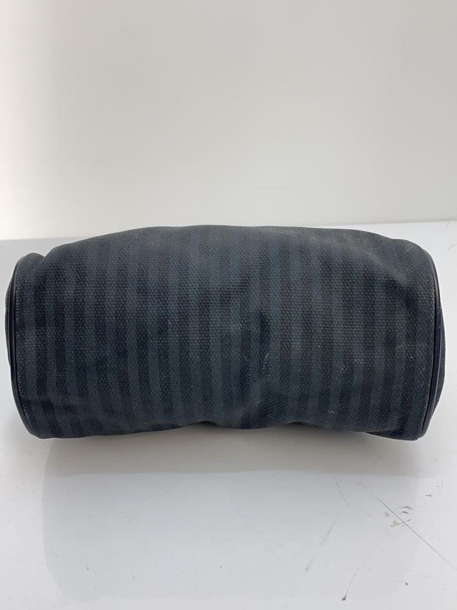 FENDI Handbag Nylon BLK Stripe Pecan Mini Shoulder Bag 4