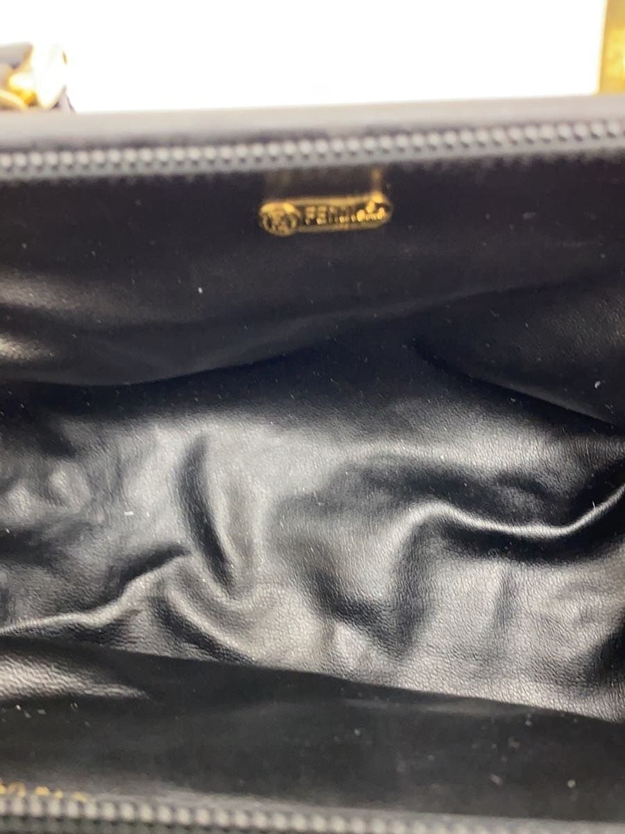 FENDI Handbag Nylon BLK Stripe Pecan Mini Shoulder Bag 6