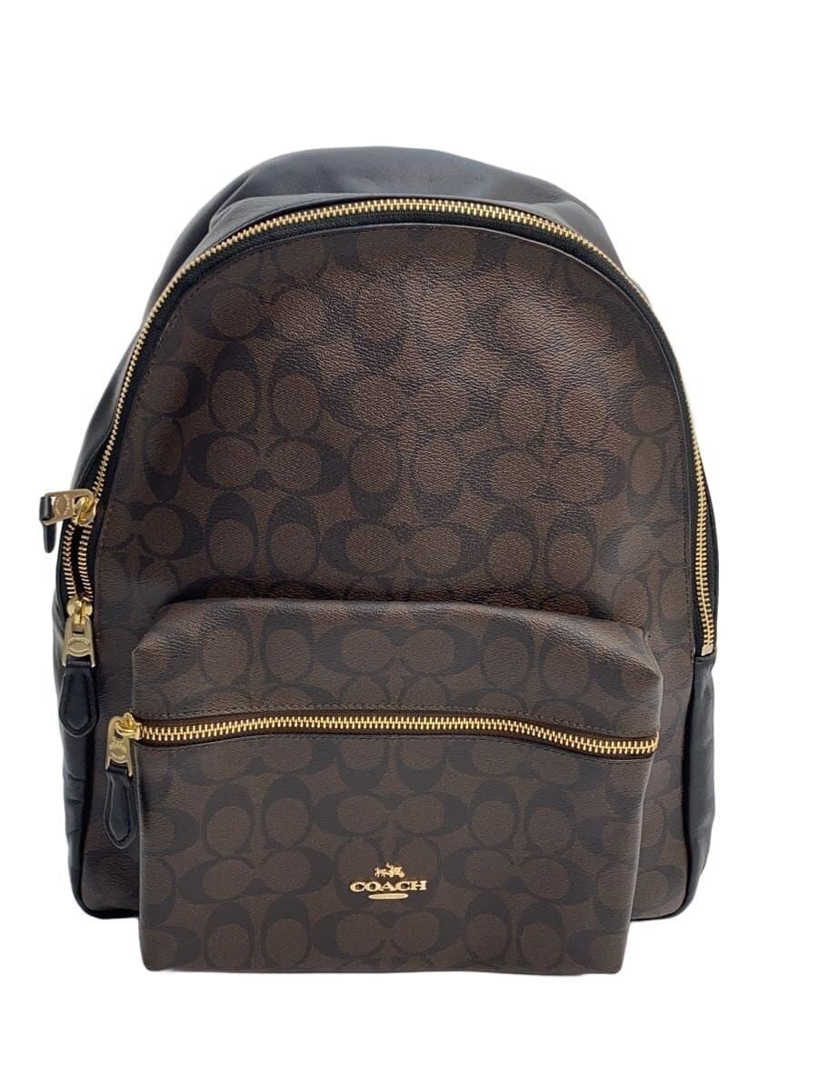 COACH Charlie Backpack_Signature_Black Leather