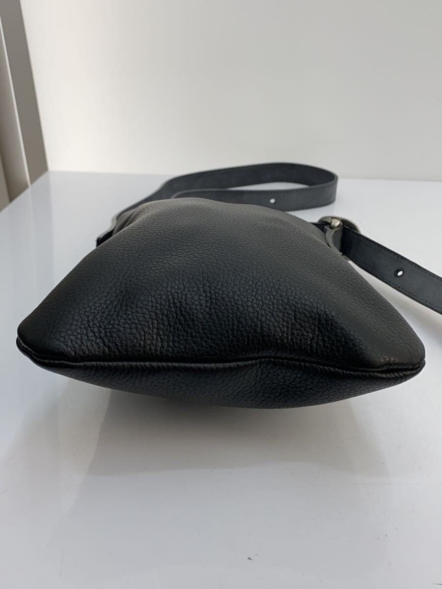 Hender Scheme shoulder bag leather black plain 4