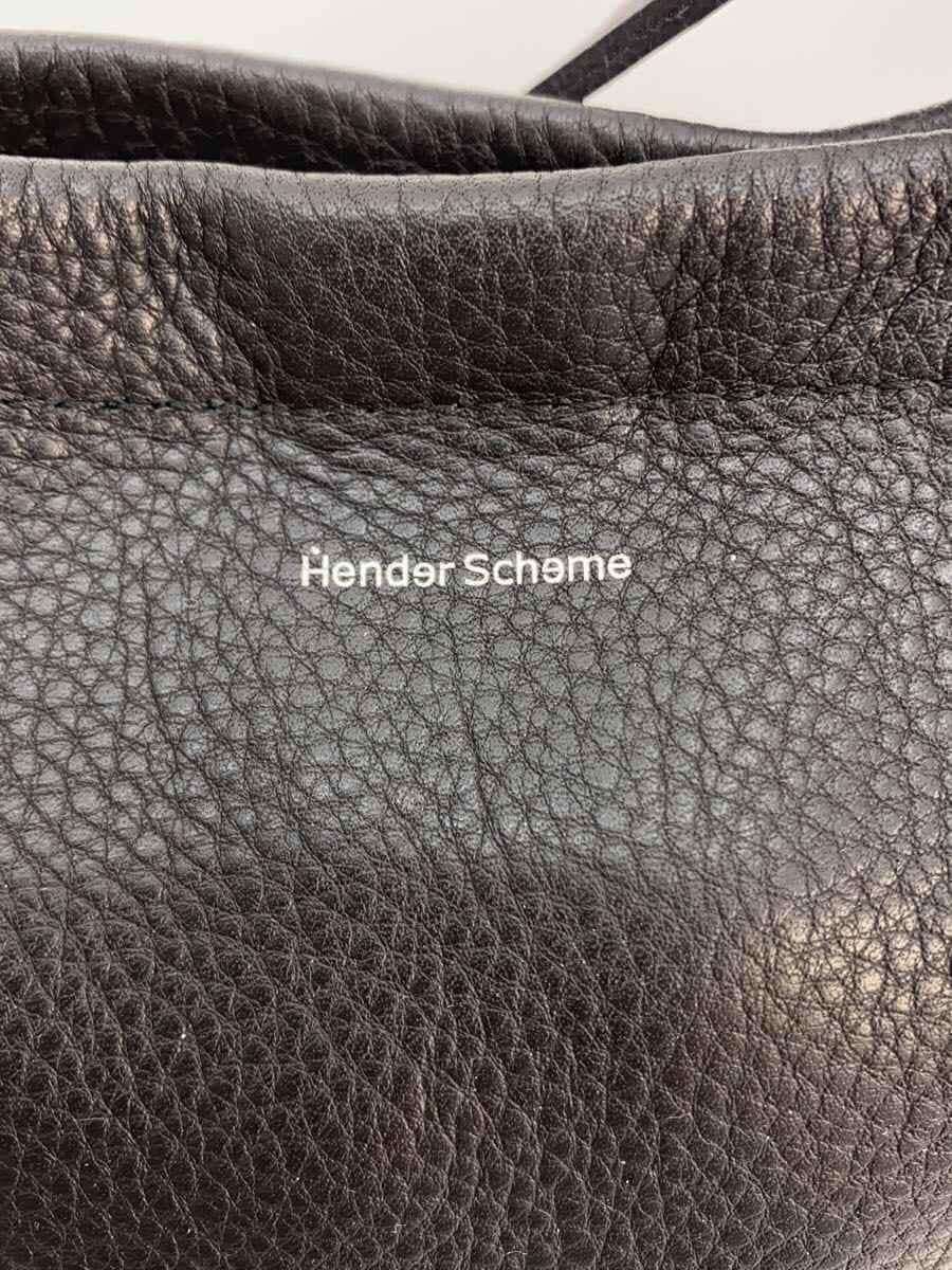 Hender Scheme shoulder bag leather black plain 5