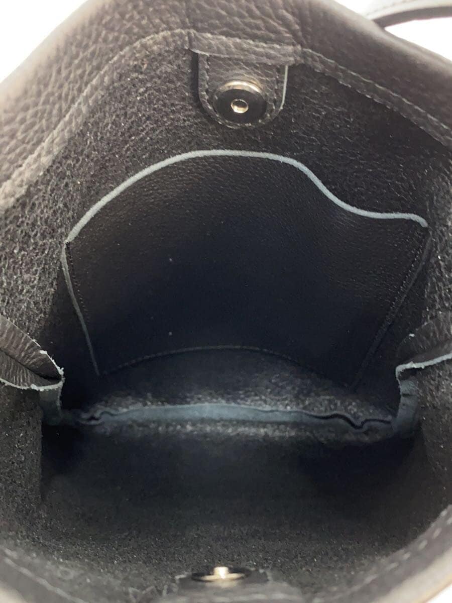 Hender Scheme shoulder bag leather black plain 6