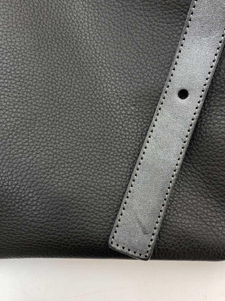 Hender Scheme shoulder bag leather black plain 7