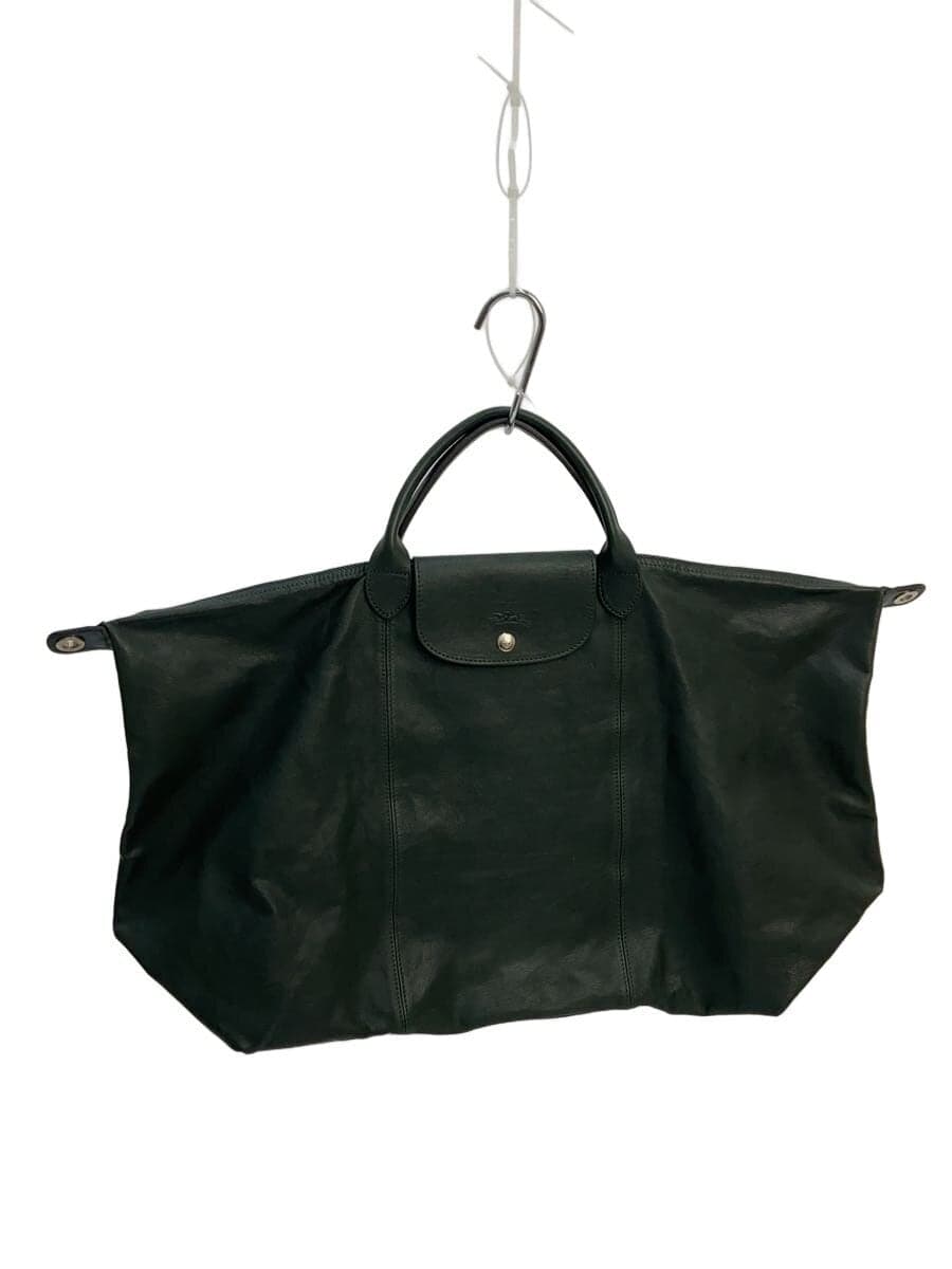 LONGCHAMP Bag Leather KHK Solid Le Pliage Cuir Leather