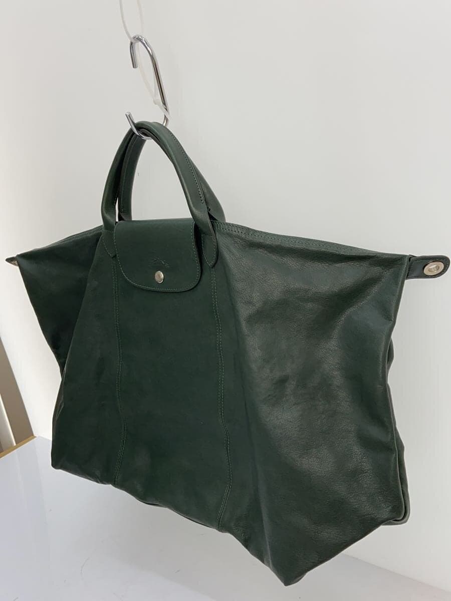 LONGCHAMP Bag Leather KHK Solid Le Pliage Cuir Leather 2