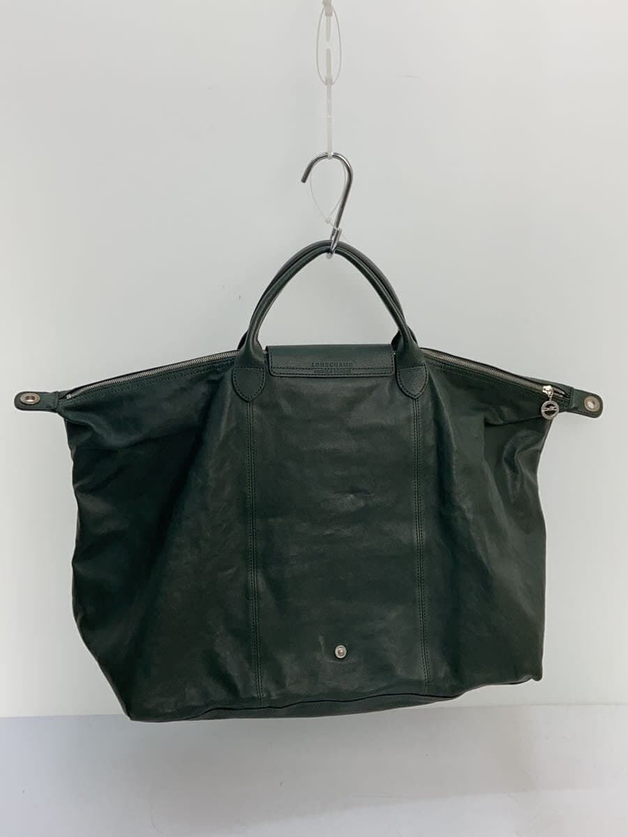 LONGCHAMP Bag Leather KHK Solid Le Pliage Cuir Leather 3