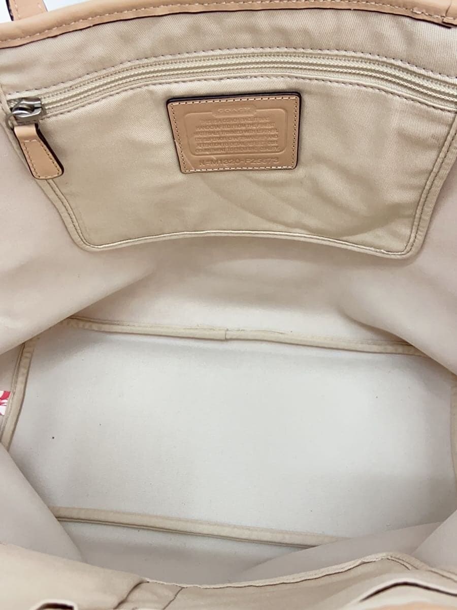 COACH tote bag leather PNK all-over pattern F25673 6