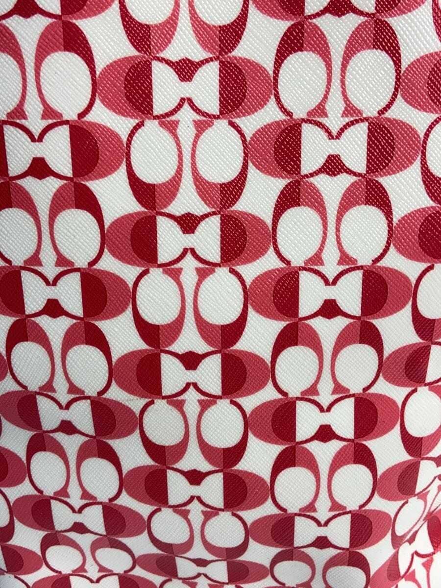 COACH tote bag leather PNK all-over pattern F25673 8