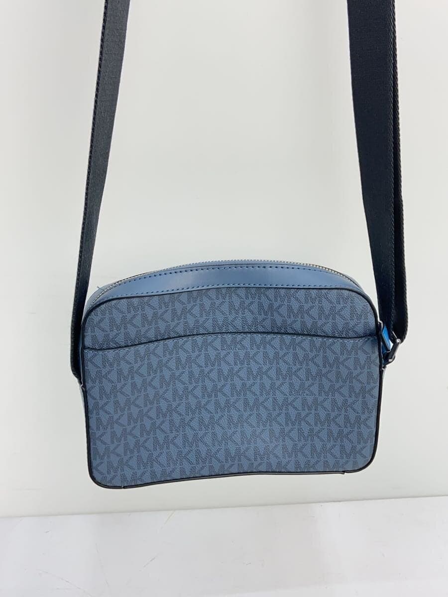MICHAEL KORS Shoulder Bag Leather Blue All-over Pattern COOPER Utility 3