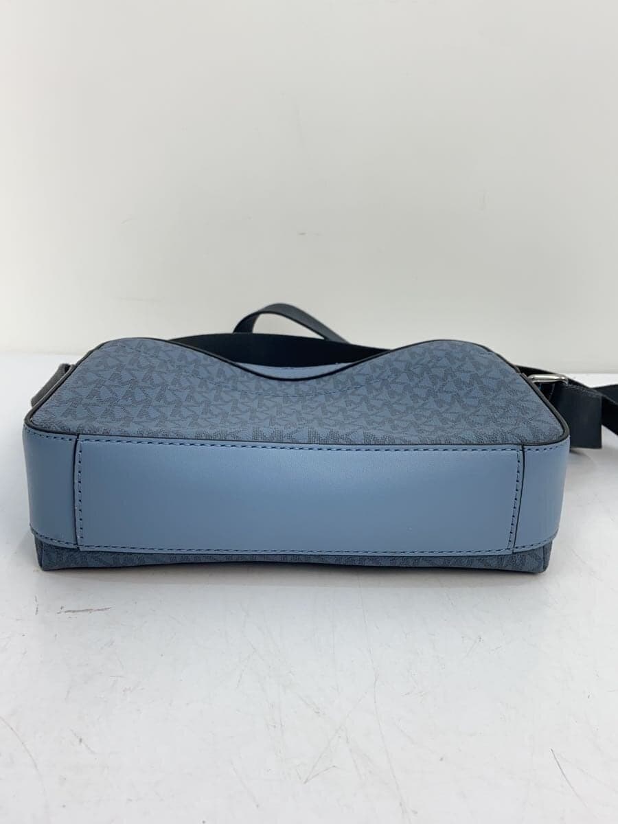 MICHAEL KORS Shoulder Bag Leather Blue All-over Pattern COOPER Utility 4