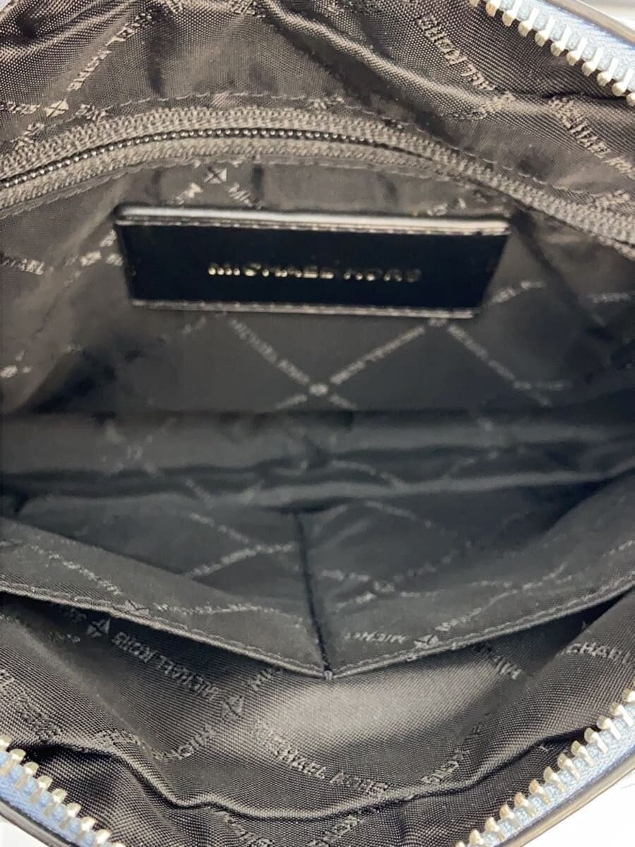 MICHAEL KORS Shoulder Bag Leather Blue All-over Pattern COOPER Utility 6