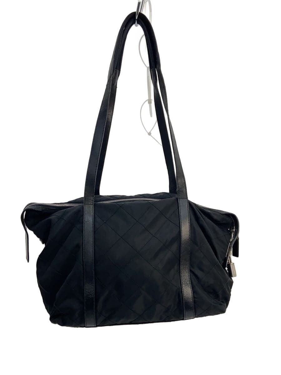 PRADA shoulder bag nylon BLK handle deterioration