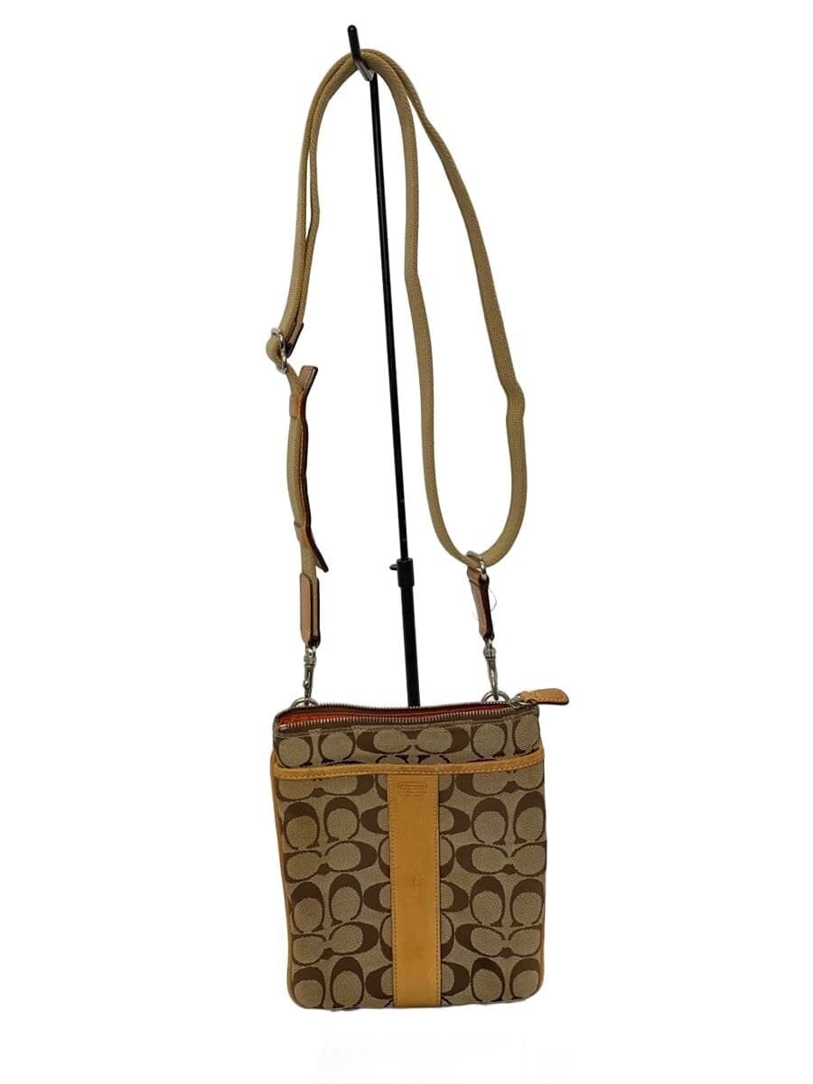 COACH Shoulder Bag Signature Canvas BEG