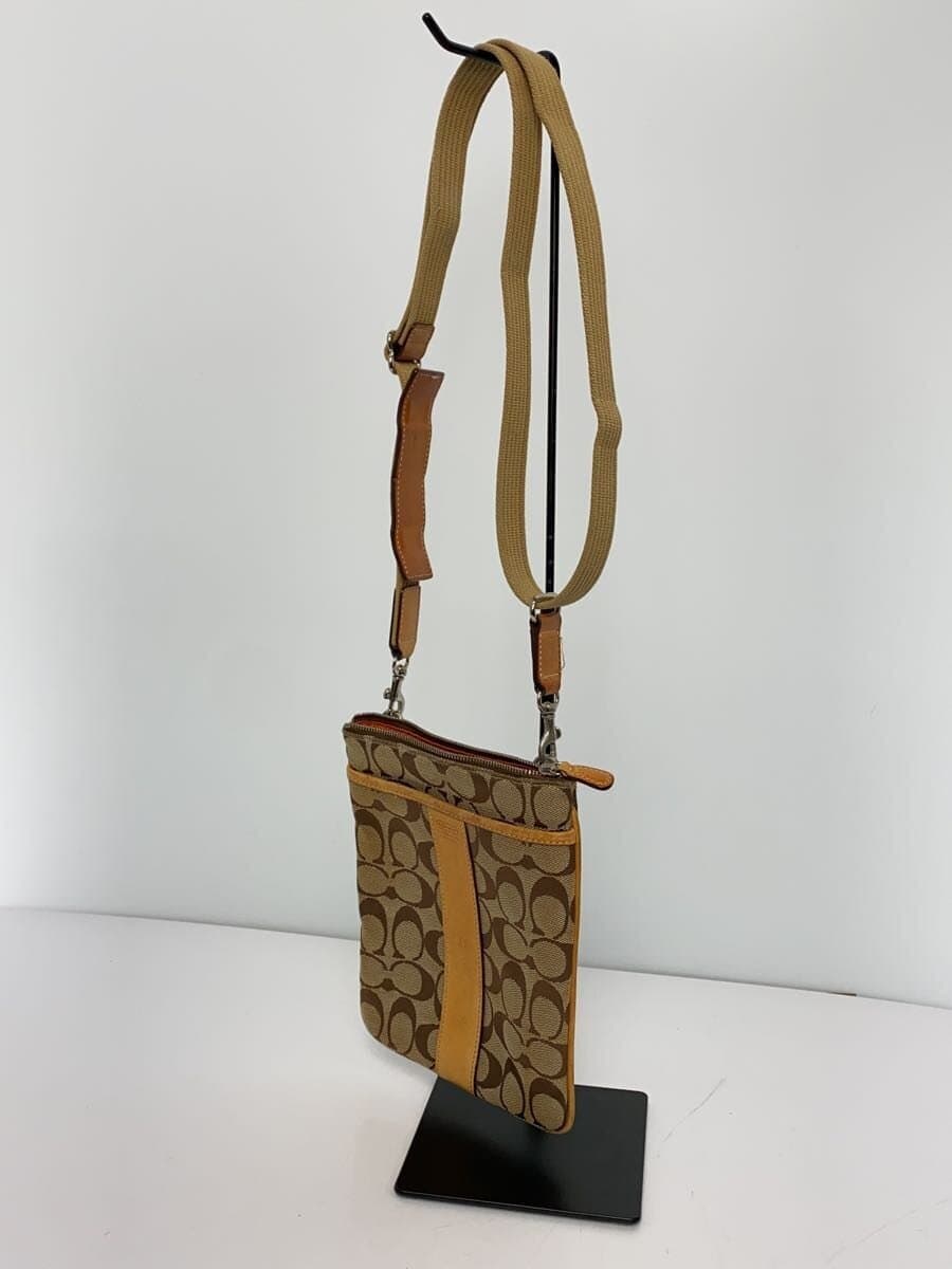 COACH Shoulder Bag Signature Canvas BEG 2