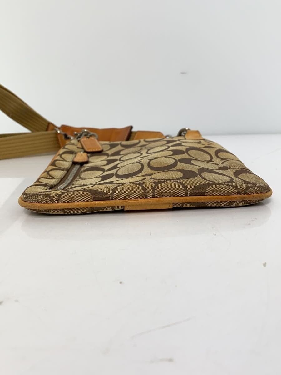 COACH Shoulder Bag Signature Canvas BEG 4