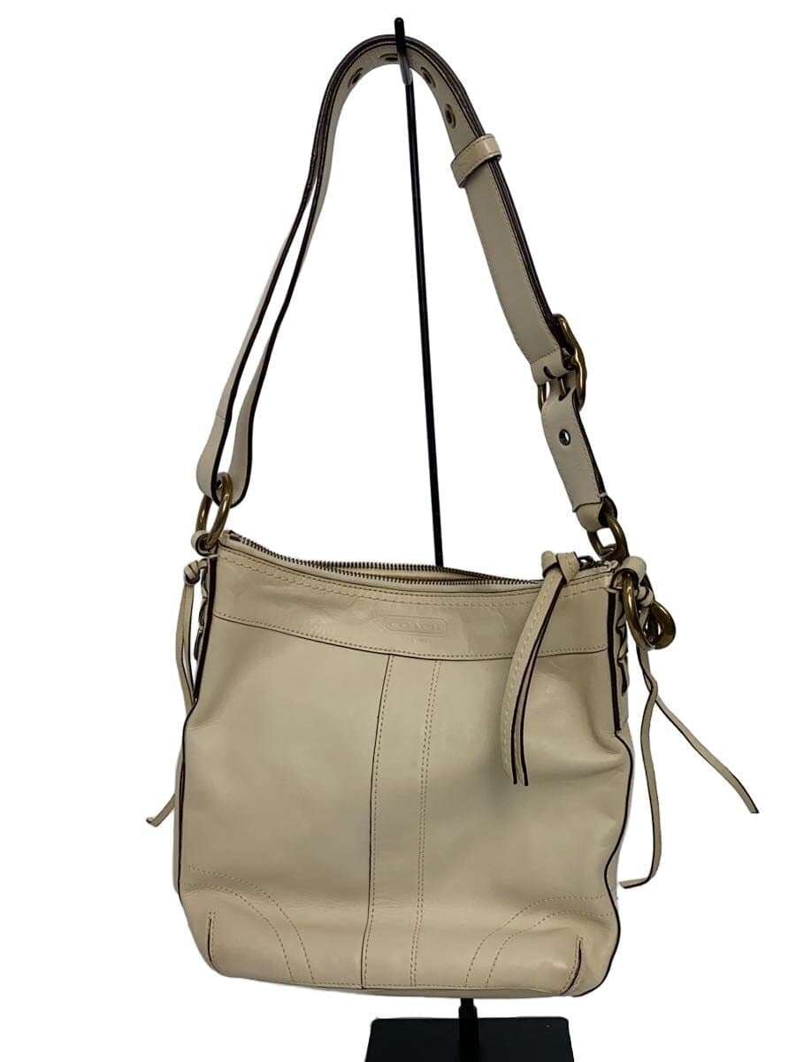 COACH Shoulder Bag Leather IVO 10398